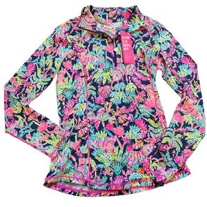 NWT Luxletic Lilly Pulitzer Half Zip Justine Sunguard Seen & Herd S Athleisure